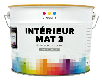 Купить краска vincent i-3 interior (винцент и-3) интерьерная от официального дилера VINCENT (ВИНСЕНТ)