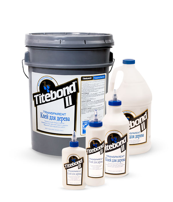 Titebond II Transparent Premium Wood Glue (Тайбонд) прозрачный клей