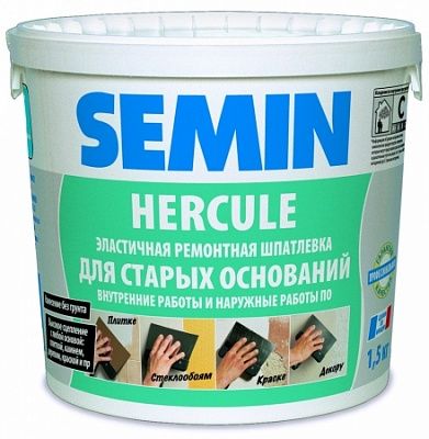 Купить semin hercule шпатлевка трещиностойкая выравнивающая/финшная семин геркулес от официального дилера SEMIN (СЕМИН)