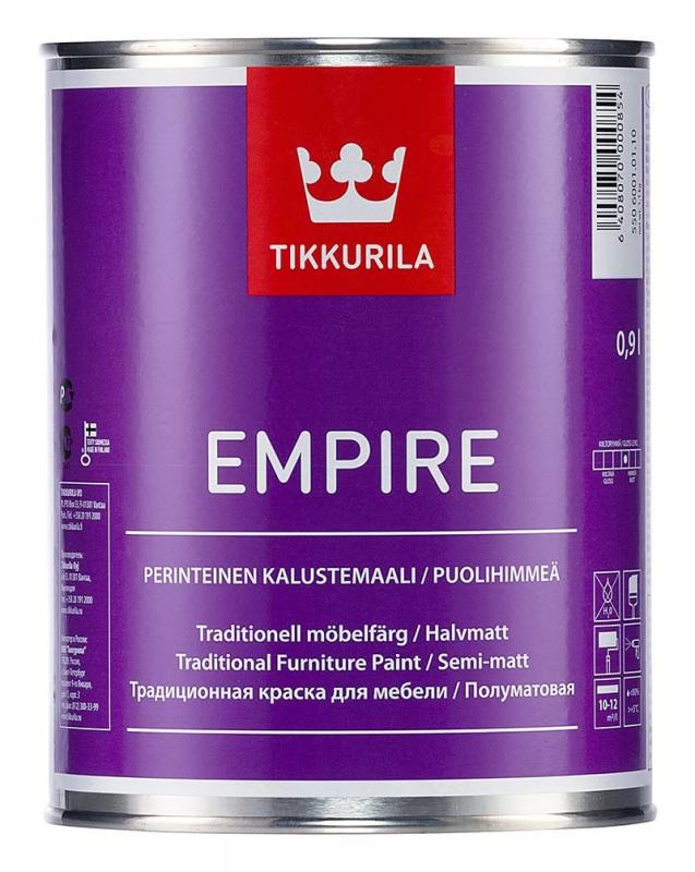 Купить tikkurila empire (тиккурила эмпир) алкидная краска по дереву и металлу от официального дилера TIKKURILA (ТИККУРИЛА)
