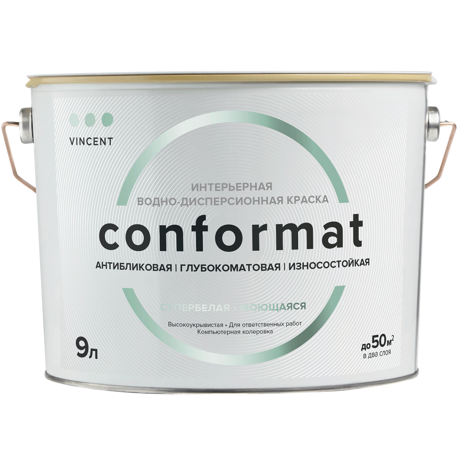 Купить водно-дисперсионная краска моющаяся conformat vincent ( винсент конформат ) от официального дилера VINCENT (ВИНСЕНТ)