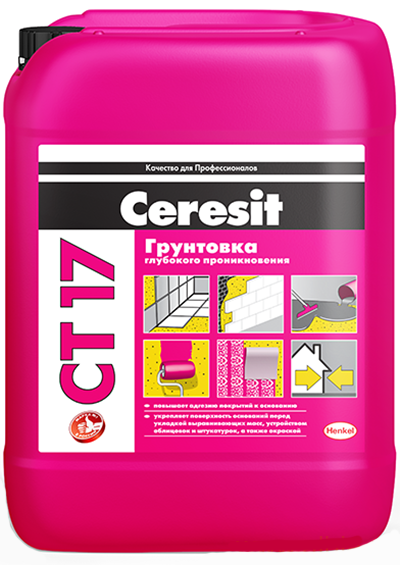 Купить ceresit ct 17 (церезит ст 17) грунт универсальный от официального дилера CERESIT (ЦЕРЕЗИТ)