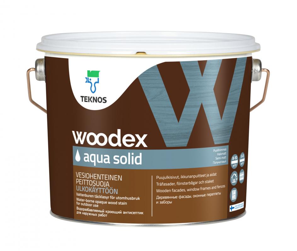 Антисептик кроющий Teknos Woodex Aqua Solid (Текнос Вудекс Аква Солид)