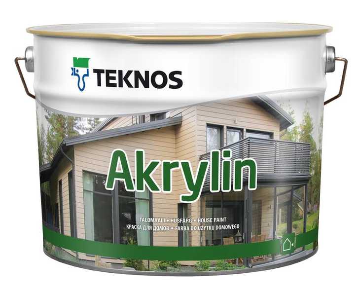 Краска по дереву Teknos  Akrylin (Текнос Акрилин)