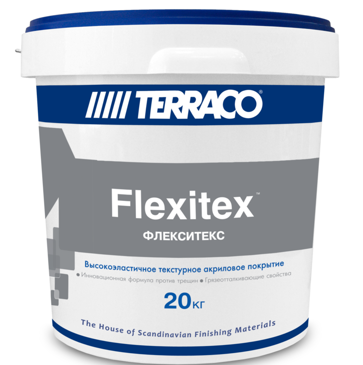 Купить террако флекситекс высокоэластичное акриловое покрытие от официального дилера TERRACO (ТЕРРАКО)
