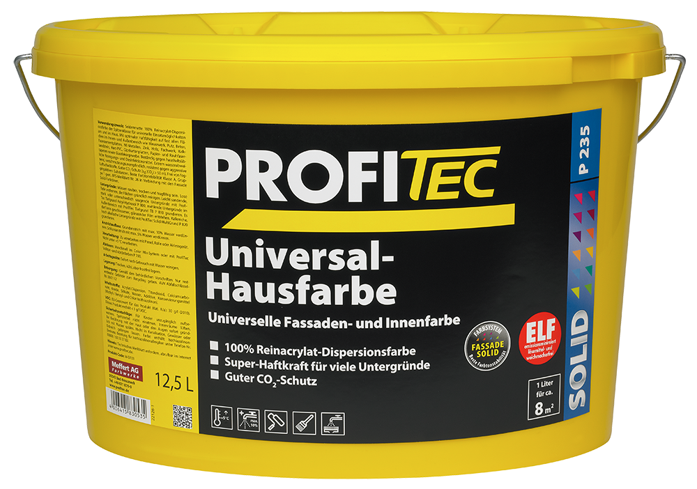 Купить profi tec p 235 universal hausfarbe фасадная краска на дисперсионной основе от официального дилера PROFI TEC