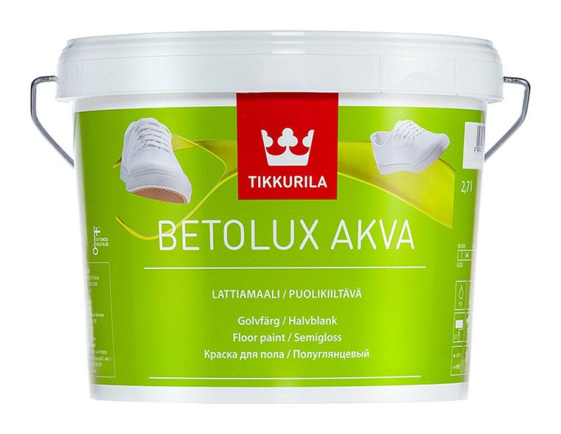 Купить краска для пола betolux akva (бетолюкс аква) на водной основе tikkurila от официального дилера TIKKURILA (ТИККУРИЛА)