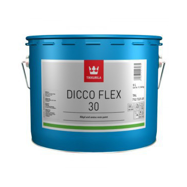 Купить tikkurila dicco flex 30 (тиккурила дикко флекс 30) двухкомпонентная модифицированная краска на основе алкидоаминовой смолы для наружных работ. от официального дилера 