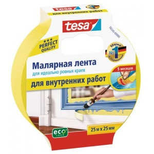 Купить tesa малярная лента для чётких краёв жёлтая от официального дилера TESA (ТЕСА)