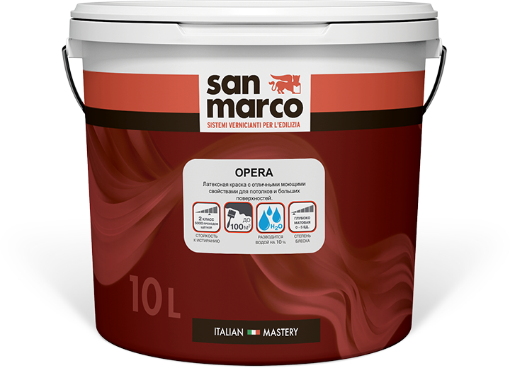 Купить интерьерная краска san marco russia opera (опера) от официального дилера SAN MARCO RUSSIA (САН МАРКО РУССИЯ)
