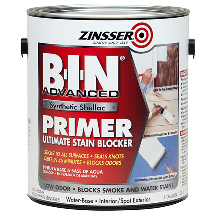 Купить zinsser грунт-силер пятноустраняющий и блокирующий запахи зинсер (b-i-n advanced synthetic shellac primer white) от официального дилера Zinsser